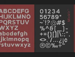 Mickir font