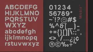 Mickir font