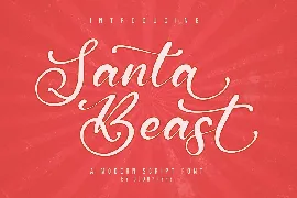 Santa Beast Modern Script Font