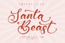 Santa Beast Modern Script Font