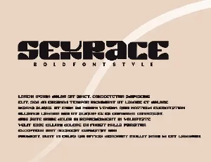 Sexrace - Bold Font