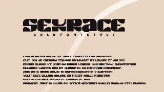 Sexrace - Bold Font