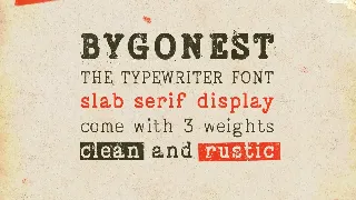 Bygonest - Old Typewriter Font