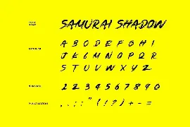 Samurai Shadow Brush Handwritten Font