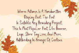 Warm Autumn font