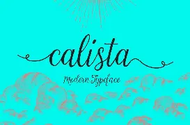 Calista Scirpt font