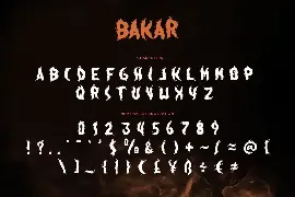 Bakar - Flaming Unique Font