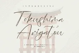 Tokushima Arigatou Modern Handwritten Font