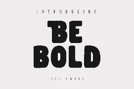 Be Bold Typeface font