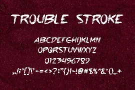 Trouble Stroke Fonts