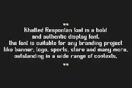 Khalled Respontan font