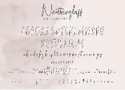 Weatherglass - Handwritten Signature font