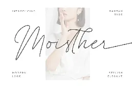 Moisther Stylish Monoline Font