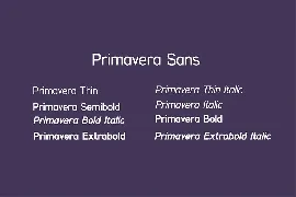 Primavera Sans Serif Family Font