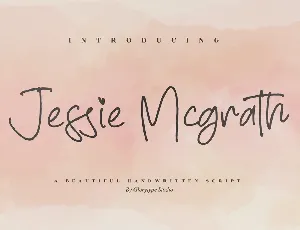 Jessie Mcgrath Monoline Font