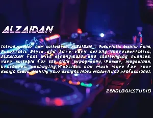 Alzaidan Techno Font