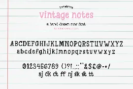 Vintage Notes Font