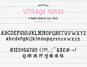 Vintage Notes Font