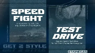 STAINLESS - Race Theme Display Font