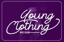 River Young | Monoline Script Font