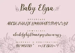 Baby Elysa Wedding Font