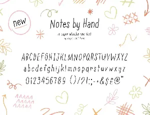 Notes by Hand Font