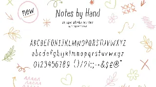 Notes by Hand Font