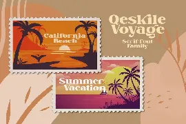 Qeskile Voyage - Display Serif Family 8 Fonts