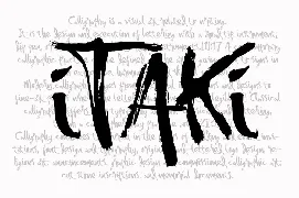 Itaki - Calligraphic Typeface font