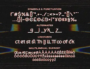 Avaluna - Glitch Display Font