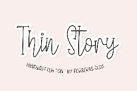 Thin Story font