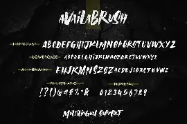 AvailaBrush Brush Font