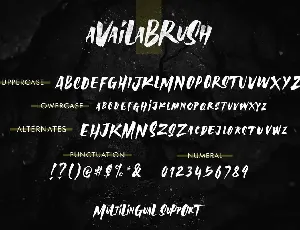 AvailaBrush Brush Font