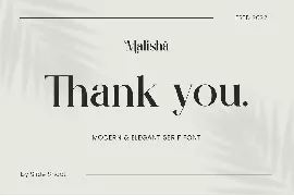 Malisha - Elegant Serif Font