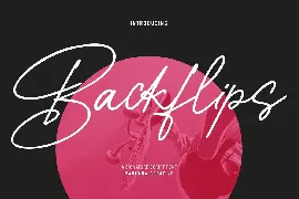 Backflips Signature Script Font