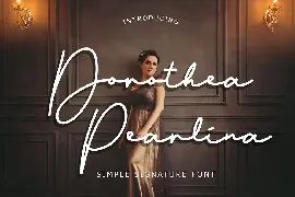 Dorothea Pearlina Simple Signature Font