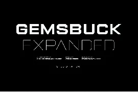 Gemsbuck 01 | Expanded Sans Serif Font Family