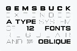 Gemsbuck 01 | Expanded Sans Serif Font Family