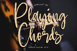 Playing Chords Modern Handwritten Script font