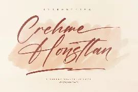 Crehme Honstlan Modern Signature Font