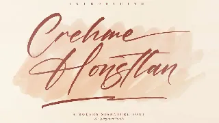 Crehme Honstlan Modern Signature Font