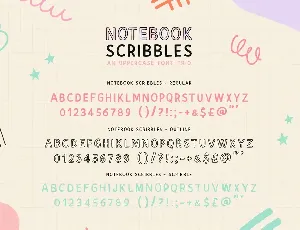 Notebook Scribbles Font Trio