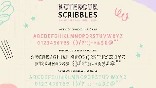 Notebook Scribbles Font Trio