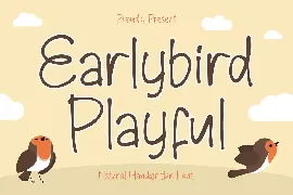 Earlybird Playful Natural Handwritten Font