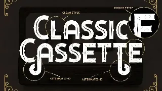 Classic Cassette - Classic Display Font