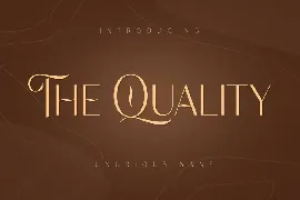 The Quality - Luxurious Sans font