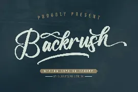 Backrush Modern Stylish Script Font