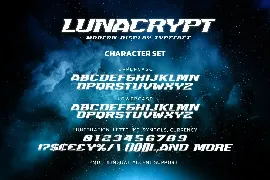 LUNACRYPT - Modern Display Typeface font