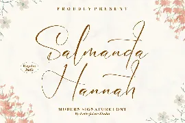 Salmanda Hannah Modern Signature Font