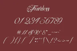 Fearless | Tattoo Font